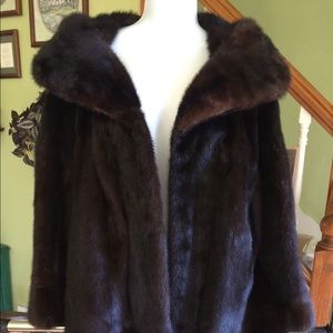 Vintage black mink fur jacket